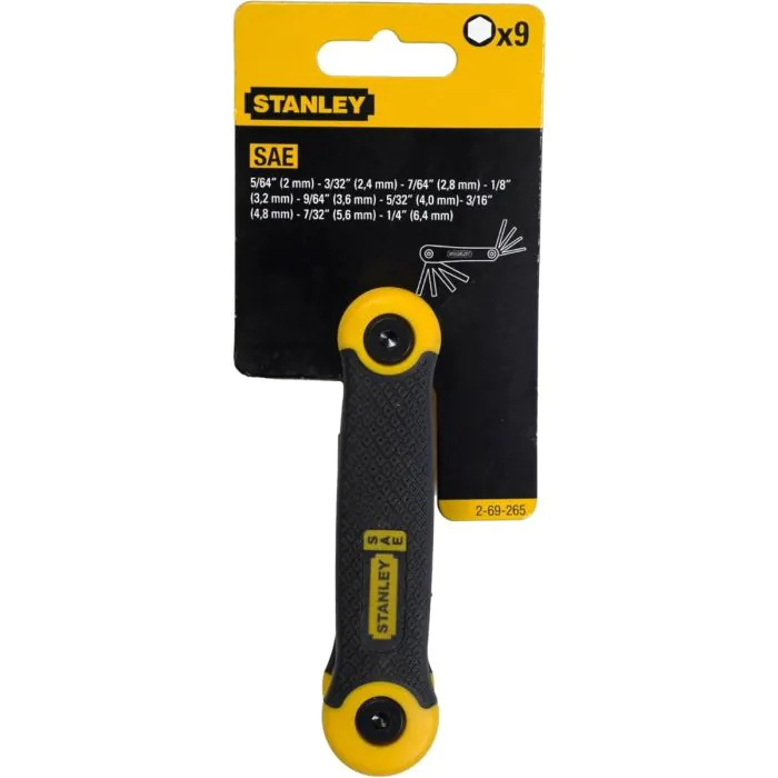 Stanley 9pc Sae Folding Hex Key Set | 2-69-265 - Image 3